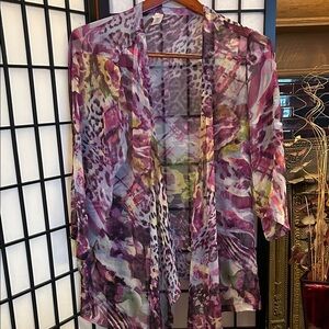 Women's Purple Patterned Cardigan